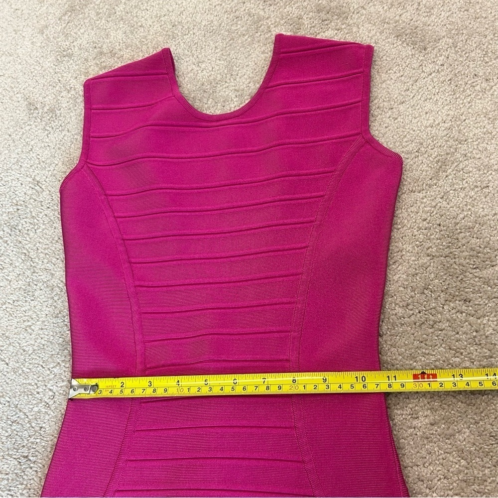 Guess by Marciano hot pink sleeveless low back bandage bodycon cocktail dress XS - Picture 9 of 11